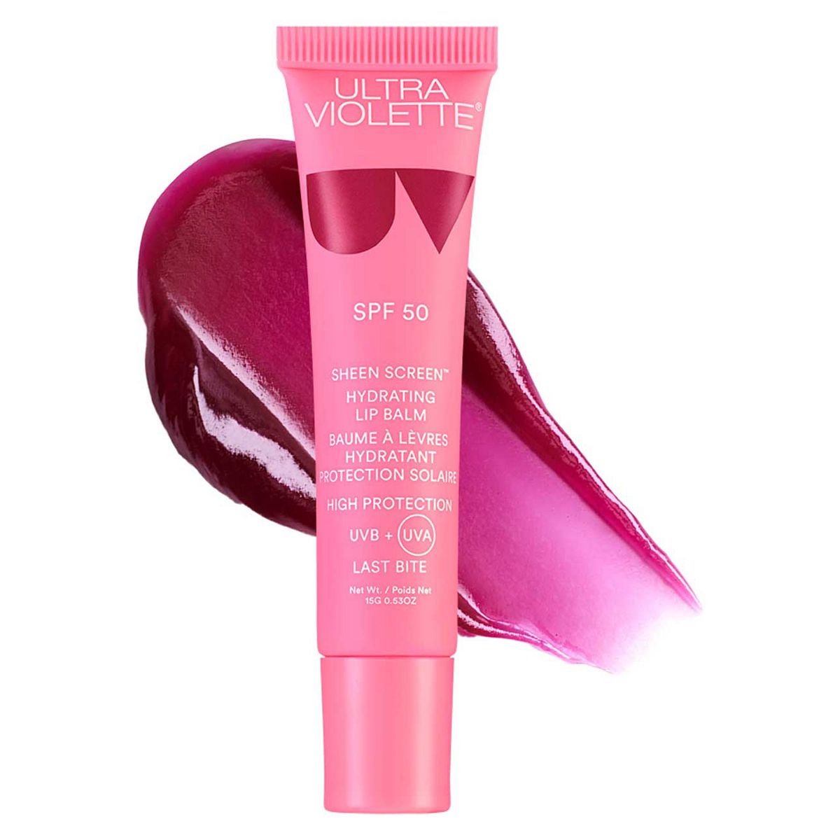 Ultra Violette Sheen Screen Spf 50 Hydrating Lip Balm Last Bite 15g