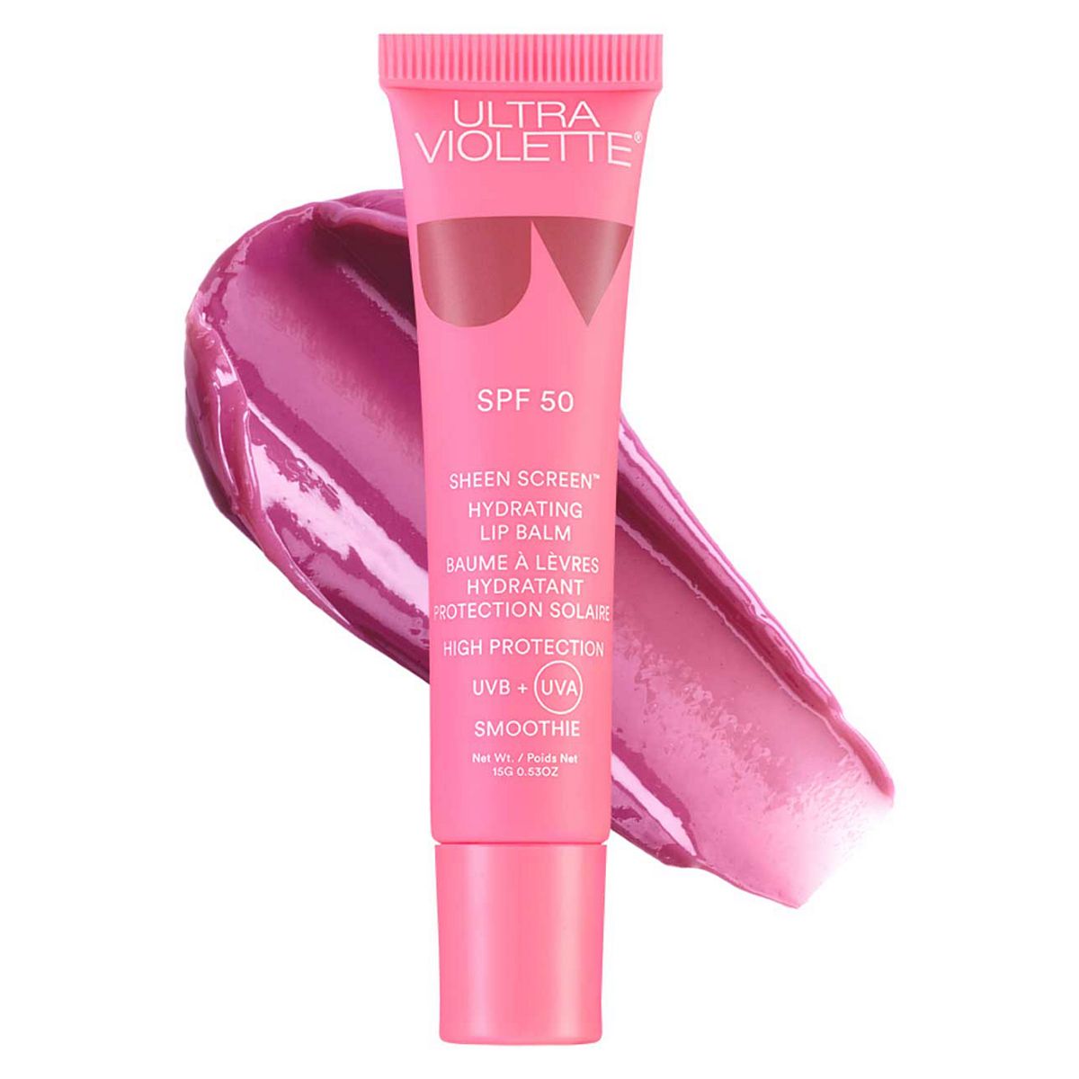 Ultra Violette Sheen Screen Spf 50 Hydrating Lip Balm Smoothie 15g