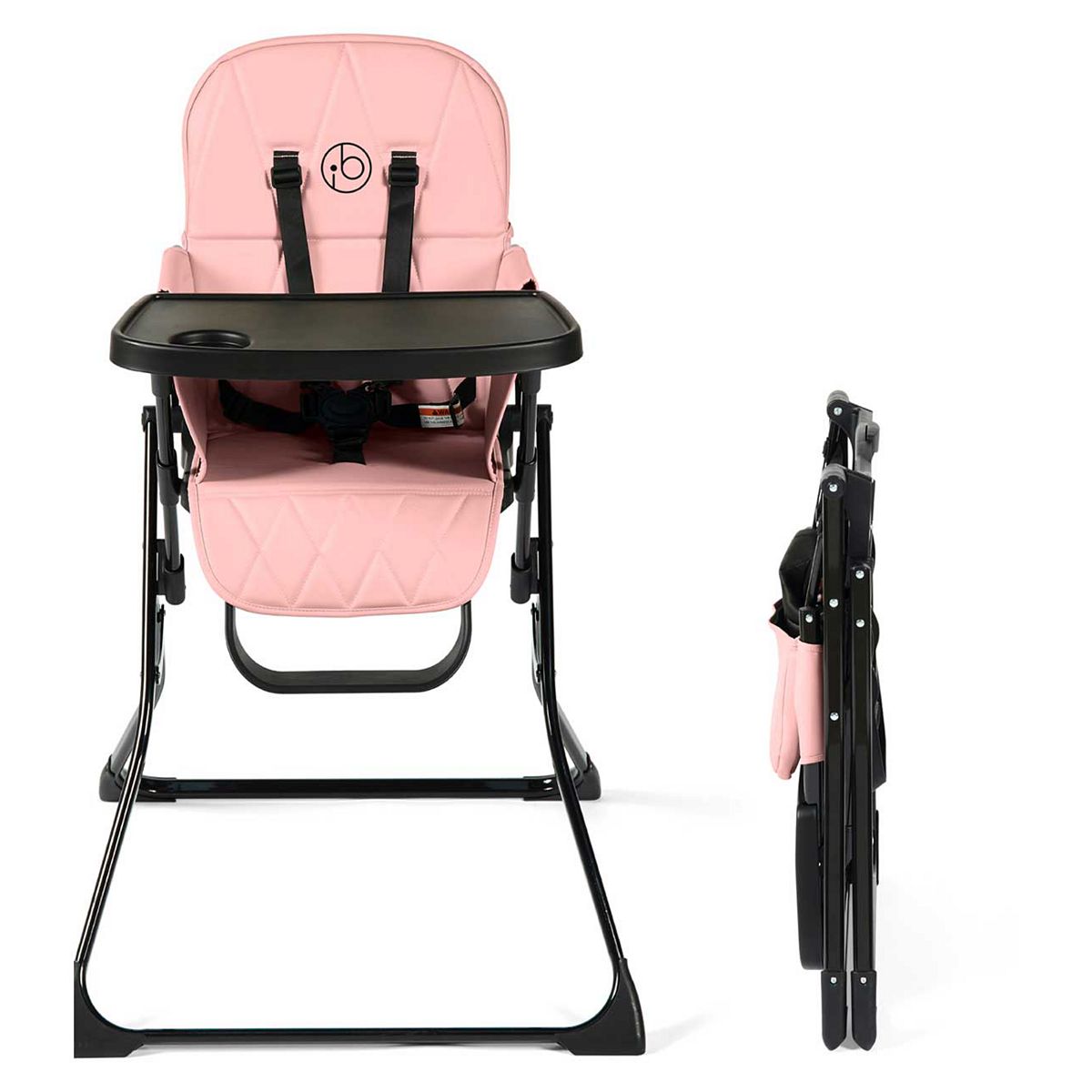 Ickle Bubba Flip Magic Fold Highchair - Blush Pink