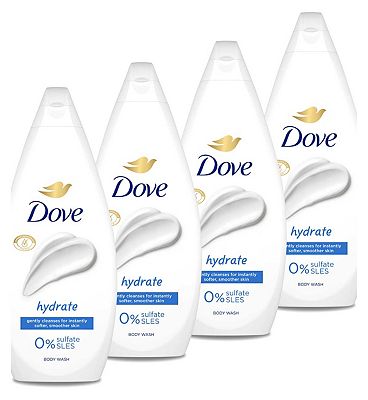 Dove Essential Care Body Wash Hydrate 720ml x4 Bundle