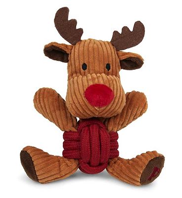 Petface Dog Toy Riley Reindeer Rope Ball