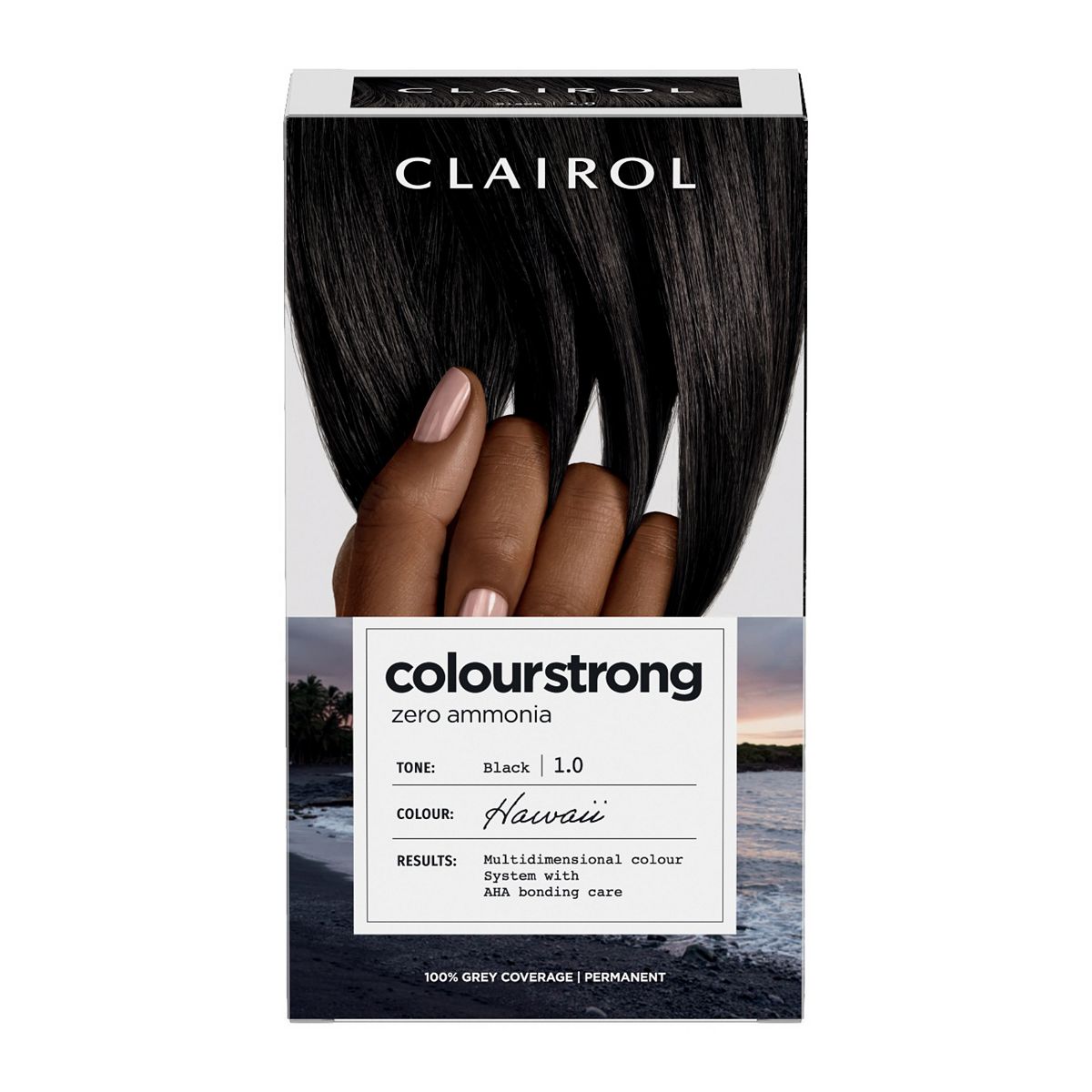 Clairol Colour Strong Permanent Hair Dye 1.0 Black 199ml