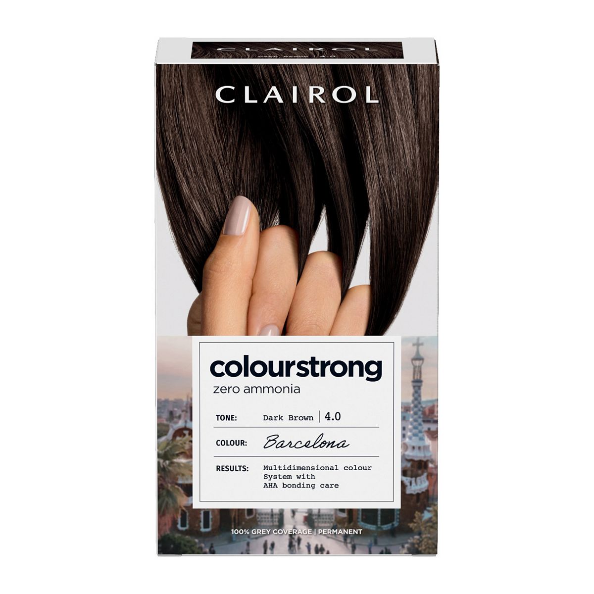 Clairol Colour Strong Permanent Hair Dye 4.0 Dark Brown 199ml