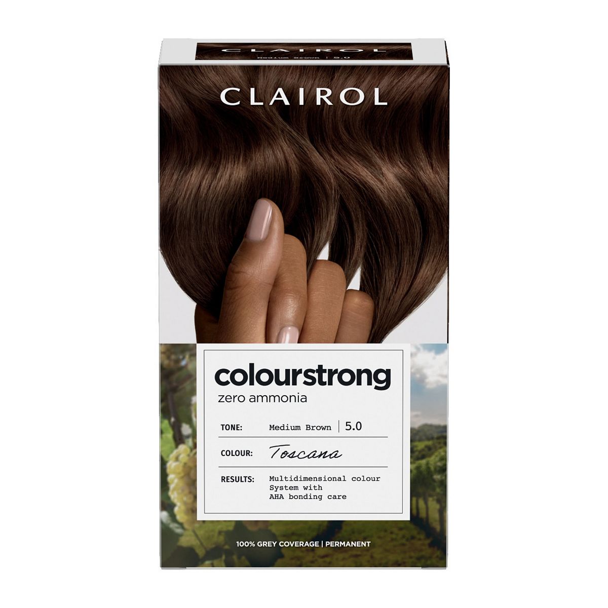 Clairol Colour Strong Permanent Hair Dye 5.0 Medium Brown 199ml