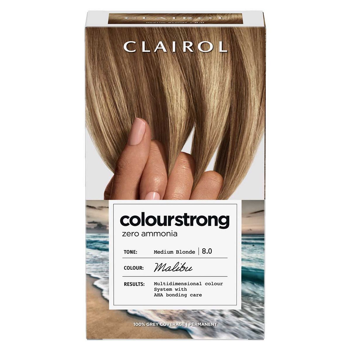 Clairol Colour Strong Permanent Hair Dye 8.0 Medium Blonde 199ml