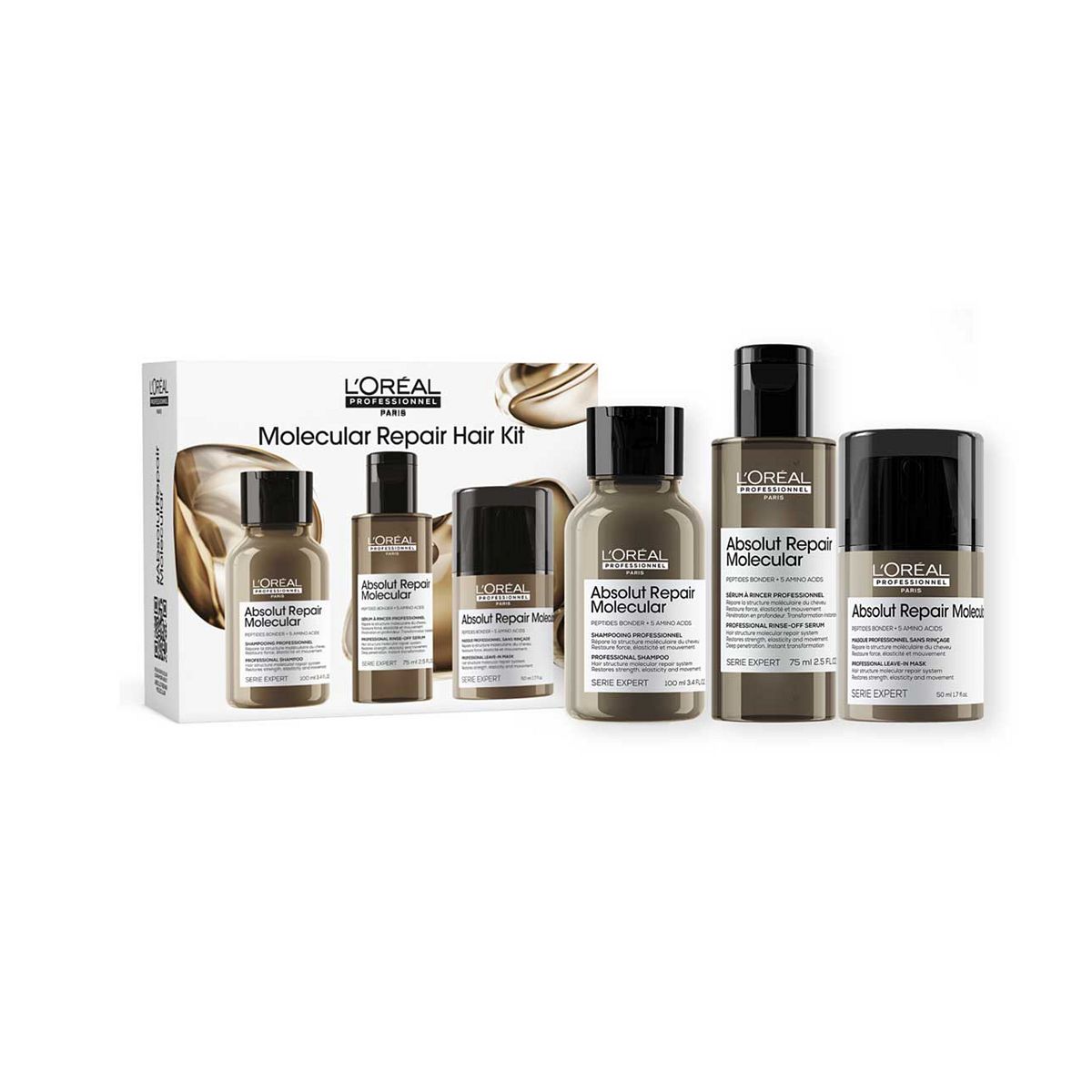 L'Oreal Professionnel Absolut Repair Molecular Mini Trio Kit For Damaged Hair