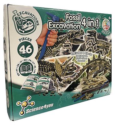 Science 4 You Fossil Excavation 4 In 1 Set