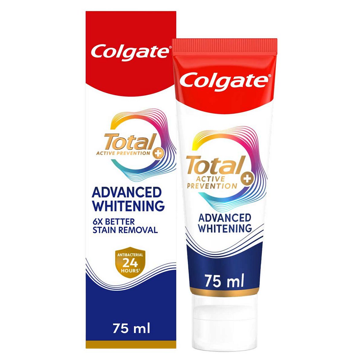 Colgate Total Active Prevention + Advanced Teeth Whitening Toothpaste 75Ml