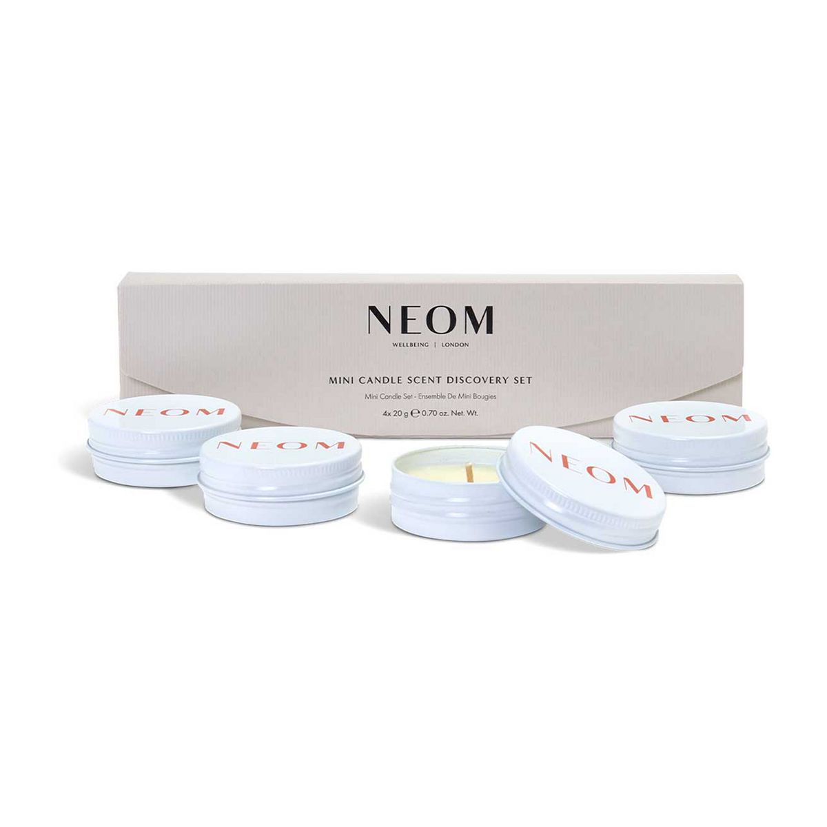 Neom Wellbeing Mini Candle Scent Discovery Set