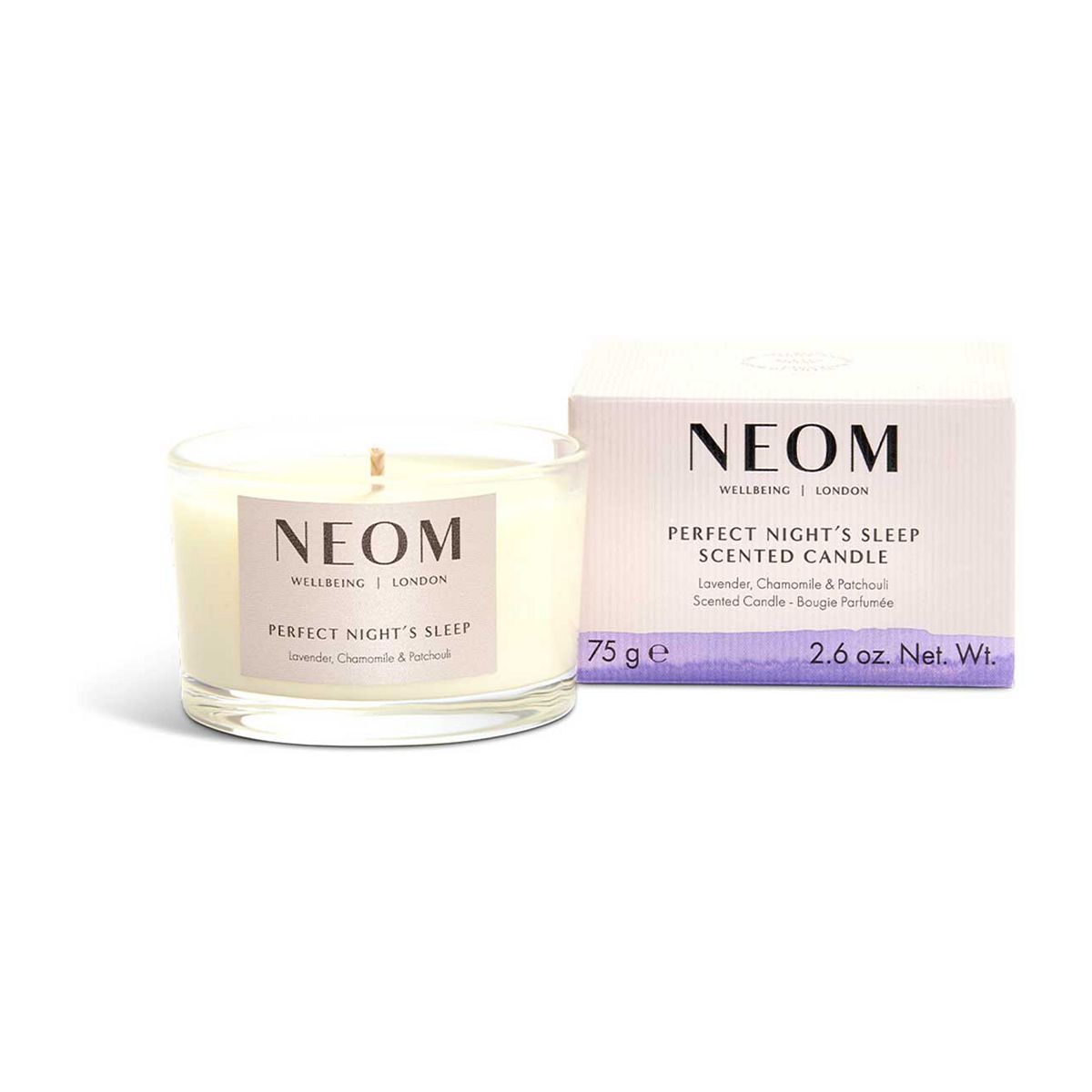 Neom Wellbeing Perfect Nights Sleep Travel Candle 75G