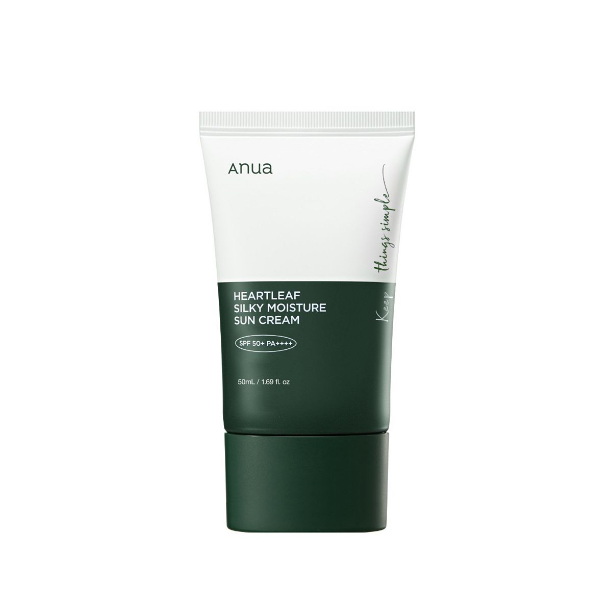Anua Heartleaf Silky Moisture Sunscreen Spf 50 Pa++++, 50ml