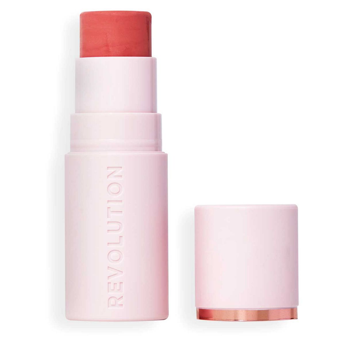 Revolution Skin Silk Marble Blush Stick Peachy Pink 4.5g