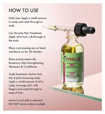 Mielle Rosemary Mint Scalp & Hair Strengthening Oil Light 59g (6)