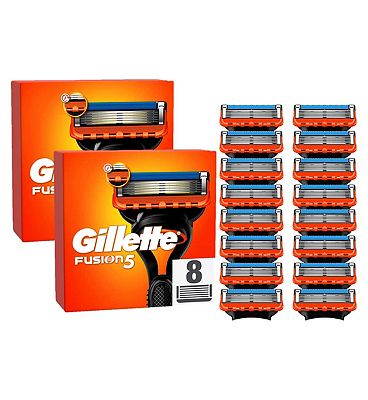 Gillette Fusion Razor Blades Refill, 16 Pack Bundle