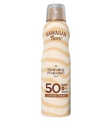 Hawaiian Tropic Hydrating Protection Sunscreen Spray SPF50 UVA and UVB Protection 220ml - Boots Excl