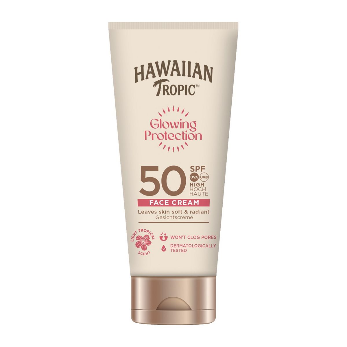 Hawaiian Tropic Glowing Protection Spf 50 Face Sunscreen 50ml