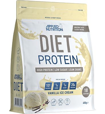 Applied Nutrition Diet Protein Powder Vanilla Ice Cream, 450g
