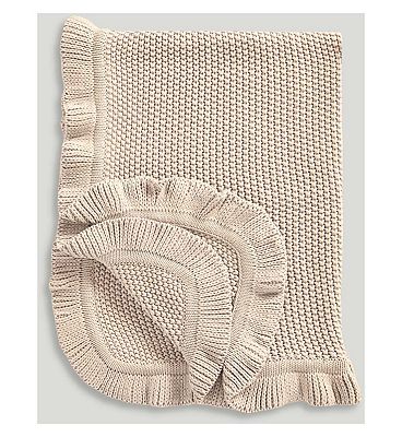 Mothercare Essentials Knitted Blanket Neutral