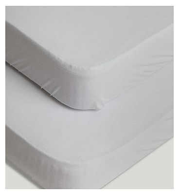 Mothercare Essentials Moses Basket Fitted Sheet Grey 2s