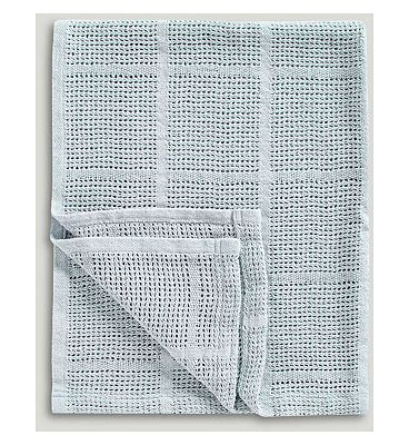 Mothercare Essentials Moses Basket Cellular Blanket Blue