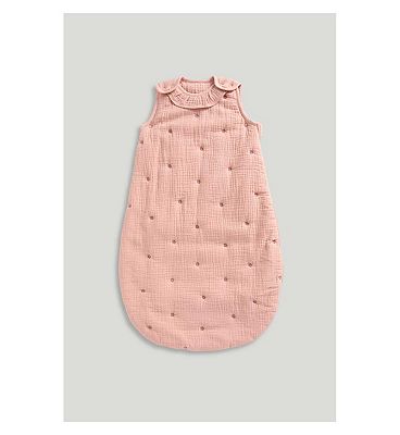 Mothercare 0-6 months 2.5 Tog Muslin Sleeping Bag Pink