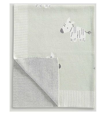 Mothercare Zebra Knitted Blanket