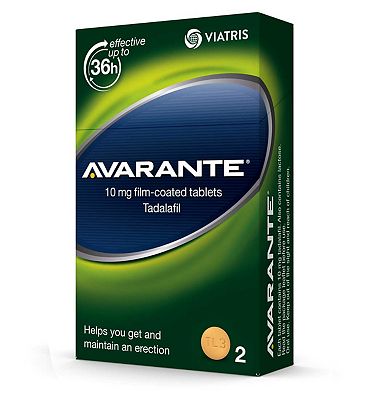 Avarante 10mg Film-Coated Tablets - Tadalafil - 2 Tablets