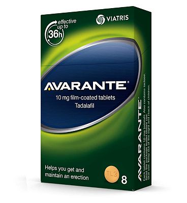 Avarante 10mg Film-Coated Tablets - Tadalafil - 8 Tablets