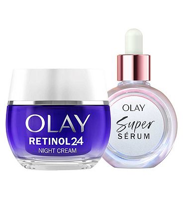 Olay Super Serum 30ml & Olay Retinol 24 Night Cream 50ml Bundle