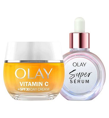 Olay Super Serum 30ml & Olay Vitamin C Anti-Dark Spot SPF30 Day Cream 50ml Bundle