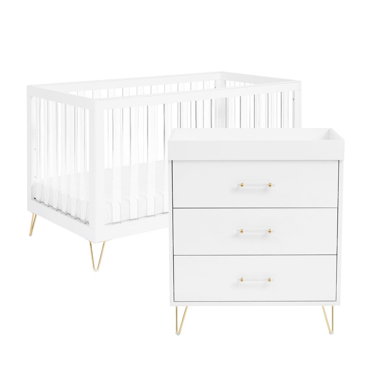 Babymore Kimi Xl Acrylic 2 Piece Nursery Room Set