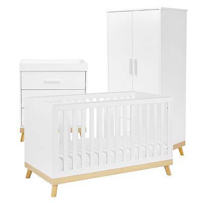 Babymore Mona 3 Piece Nursery Room Set - White