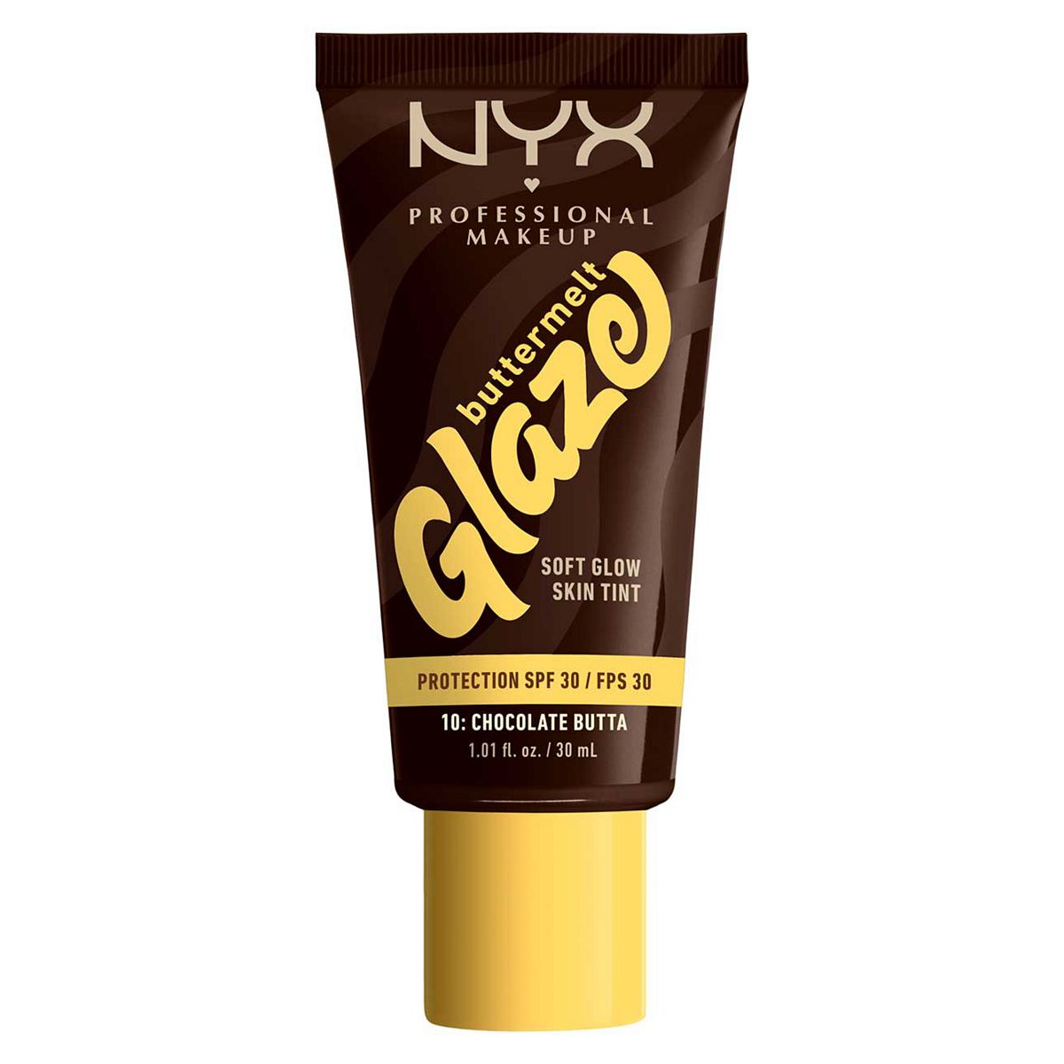 NYX Professional Makeup Buttermelt Glaze Skin Tint + Spf/fps 30, Chocolate Butta, 30ml