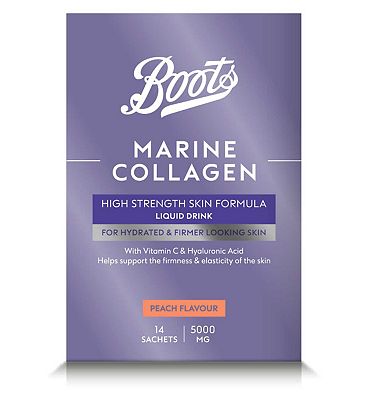 Boots Marine Collagen 5000 mg Liquid Drink 14 Sachets
