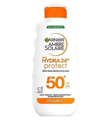 Garnier Ambre Solaire Hydra 24H Protect SPF50 Sun Cream Lotion 175ml