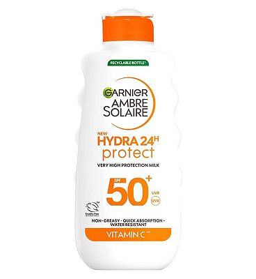 Garnier Ambre Solaire Hydra 24H protect SPF50 Suncream Lotion 175ml