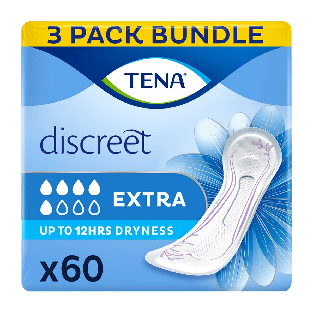 Tena Discreet Extra Incontinence Pads 60 Pack