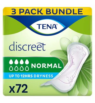 Tena Discreet Normal Incontinence Pads 72pk - Boots