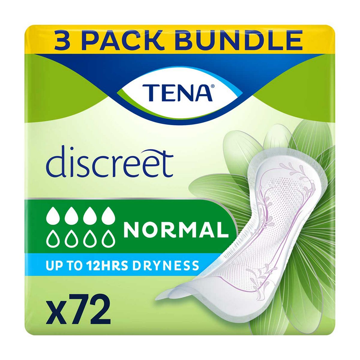 Tena Discreet Normal Incontinence Pads 72 Pack
