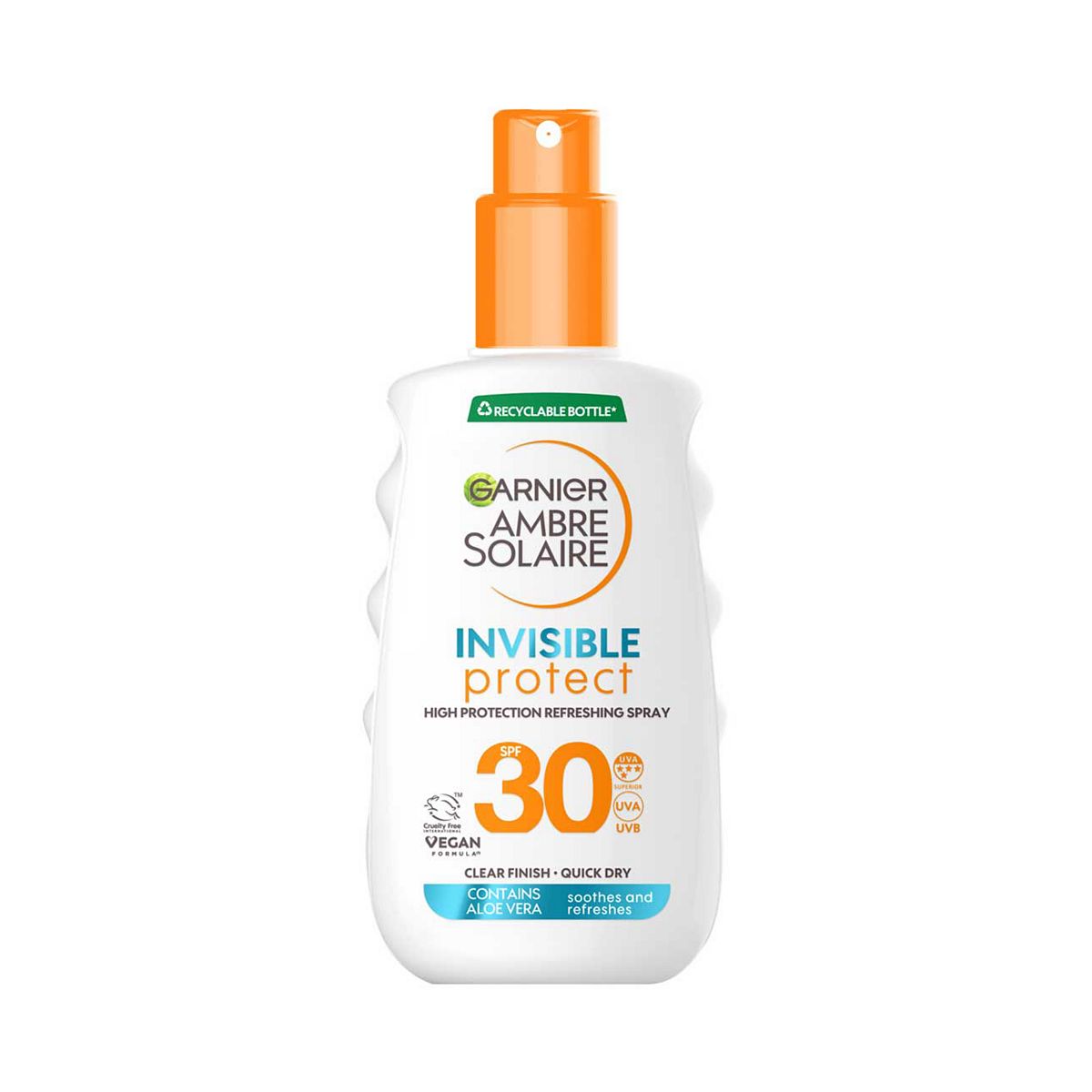 Garnier Ambre Solaire Invisible Protect Spf 30 Sun Cream Spray 150ml