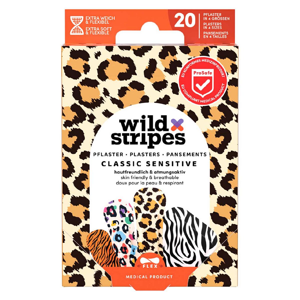 Wild Stripes Classic Sensitive Animal Plasters 20S