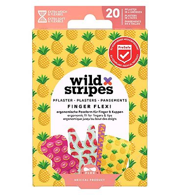 Wild Stripes Finger Flexi Food Plasters 20s