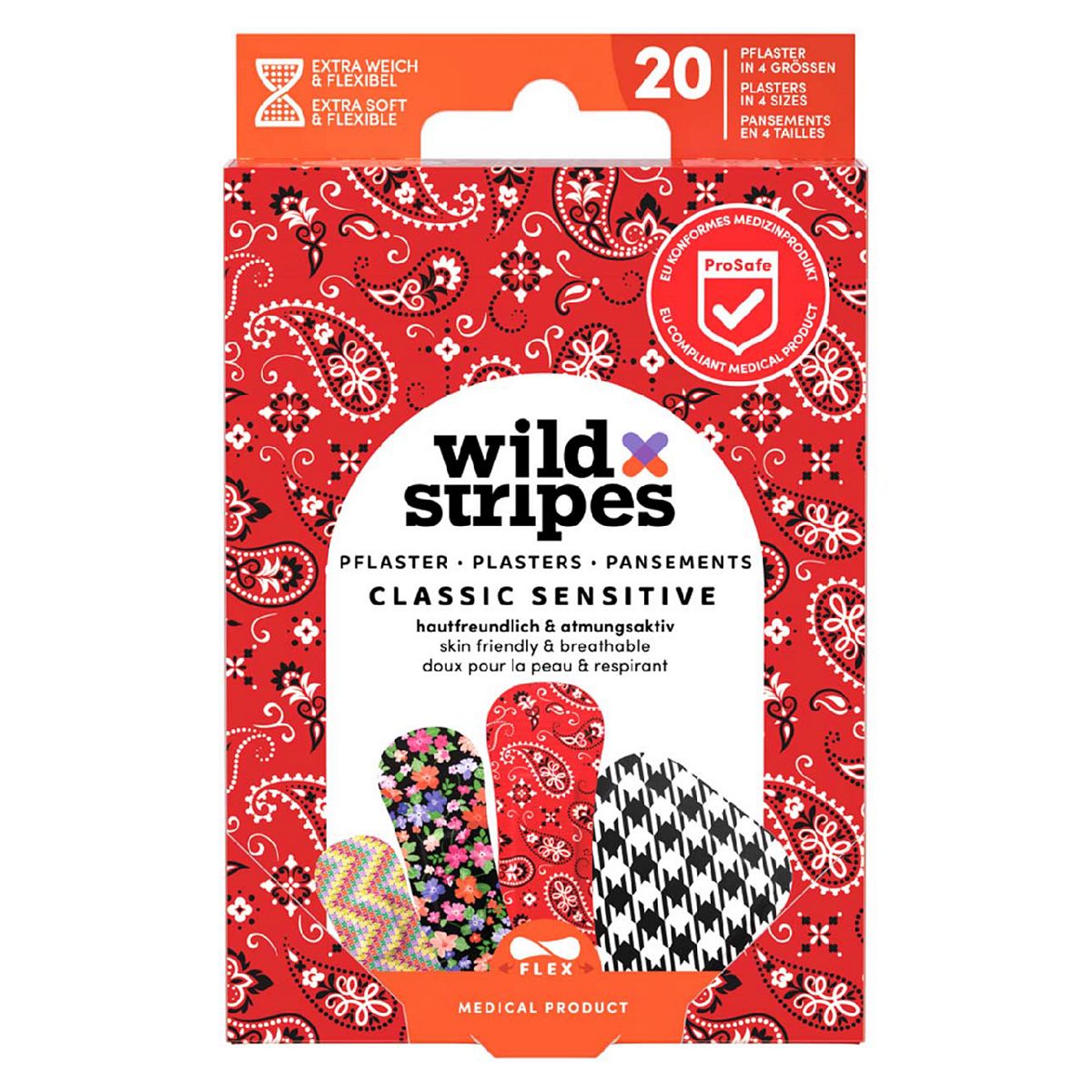 Wild Stripes Classic Sensitive Fashion Plasters 20S