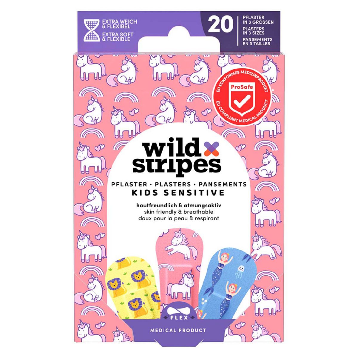 Wild Stripes Kids Fantasy Plasters 20S