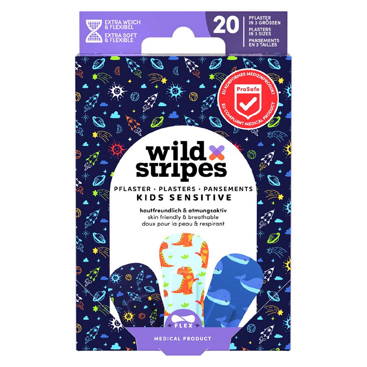 Wild Stripes Kids Space Plasters 20S