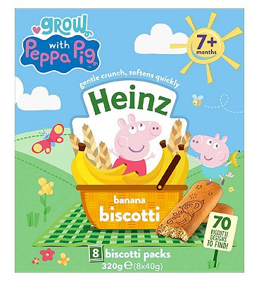 Heinz Peppa Pig Banana Biscotti Multipack 40g 8s