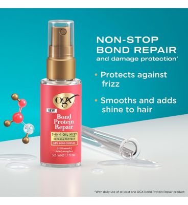 OGX Bond Protein Repair & Protect Smoothing 3-in-1 Oil Mist, 50ml (6)