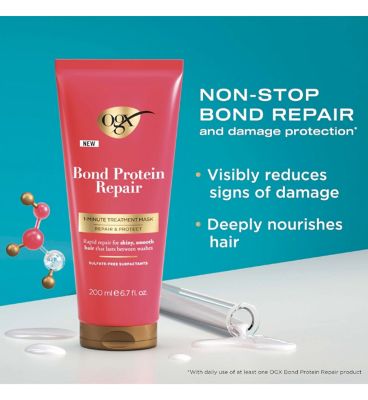 OGX Bond Protein Repair 1-Minute Treatment Mask, 200ml (7)