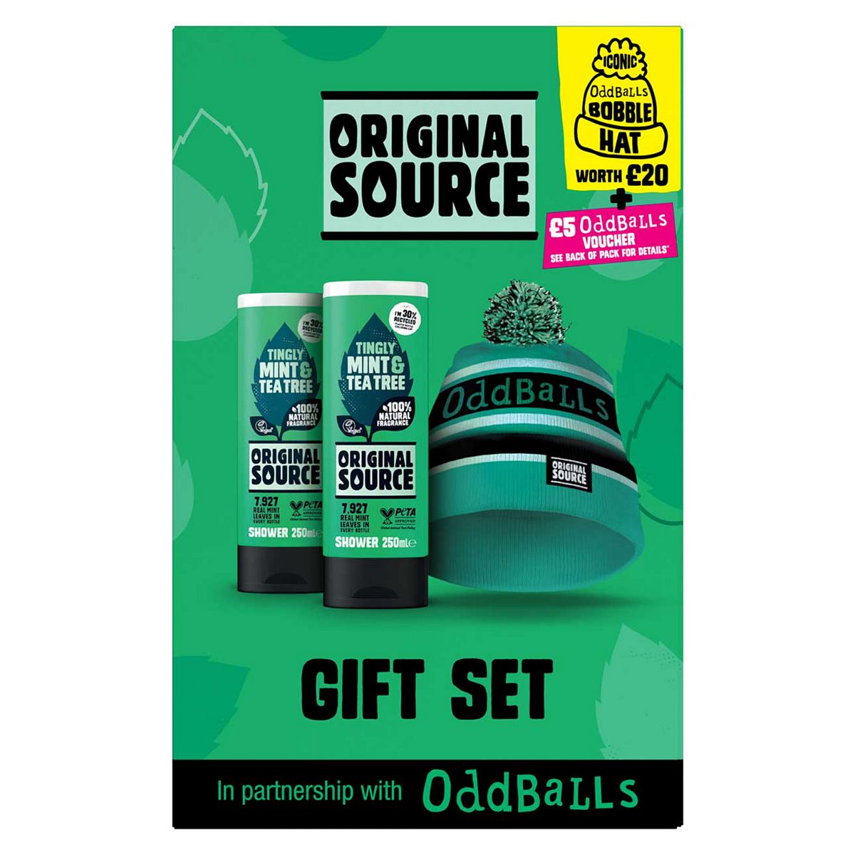 Original Source X Oddballs Bobble Hat Gift Set