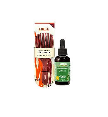 Cantu Brush & Rosemary & Mint Scalp Oil